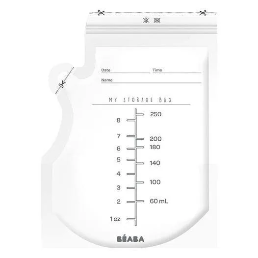 Beaba food storage bags 50pc, 250 ml clear 911738 — image 1