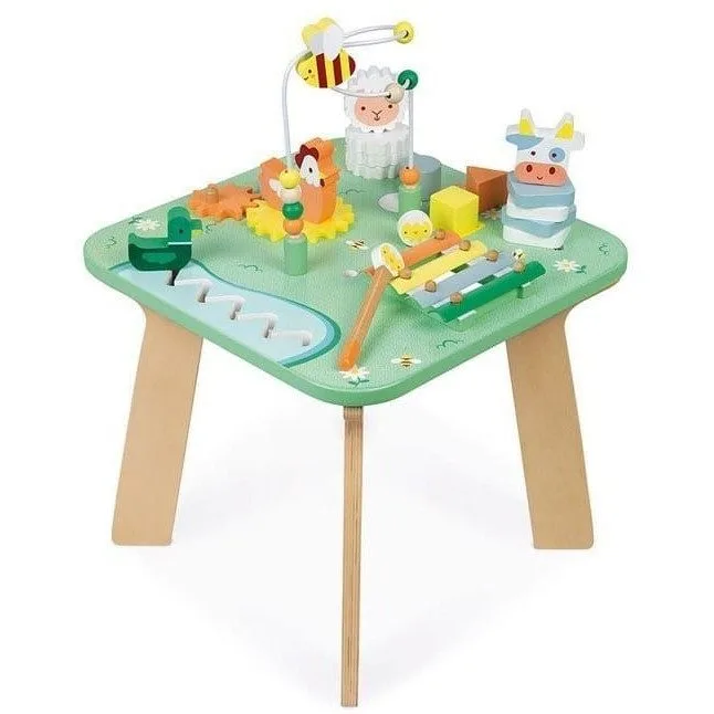 Janod Multi-functional educational table wooden Łąka — image 1