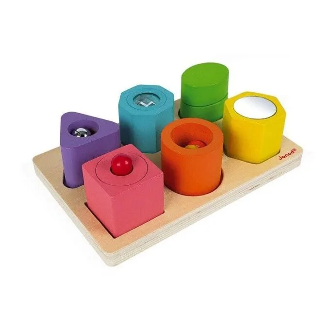 Janod Jigsaw Wooden Sensory Shapes and Sounds — image 1