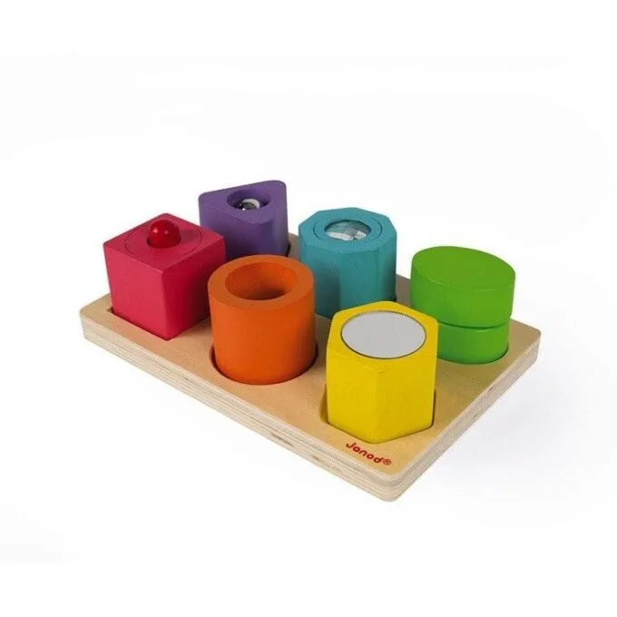 Janod Jigsaw Wooden Sensory Shapes and Sounds — image 2