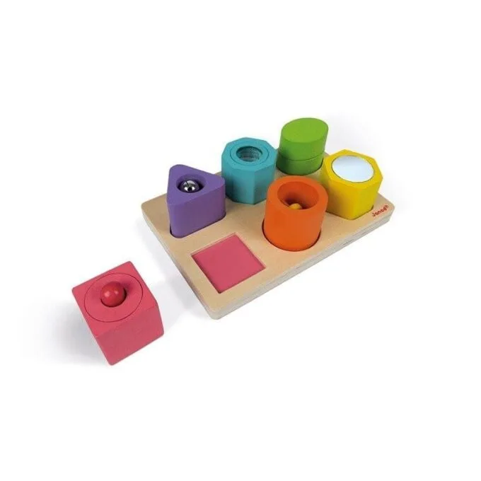 Janod Jigsaw Wooden Sensory Shapes and Sounds — image 5