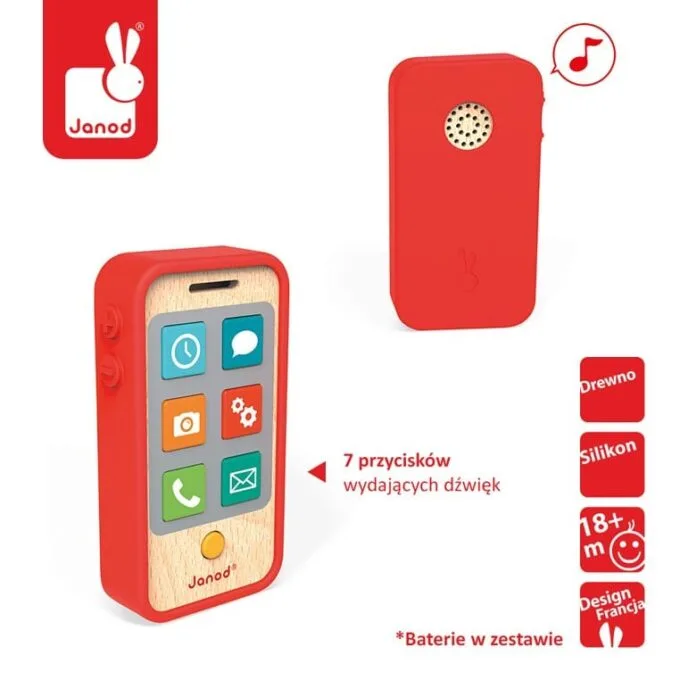 Janod Phone Wooden with Sounds J05334 — image 3