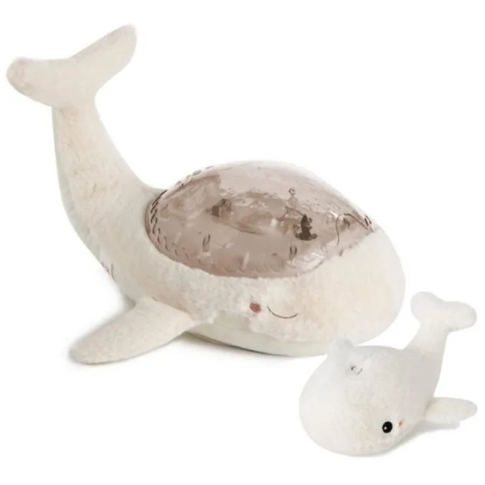 Cloud b Tranquil Whale Wieloryb Zestaw Lampka i Grzechotka biały — image 1