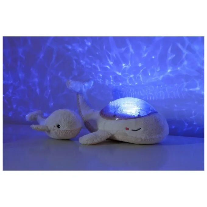 Cloud b Tranquil Whale Wieloryb Zestaw Lampka i Grzechotka biały — image 2