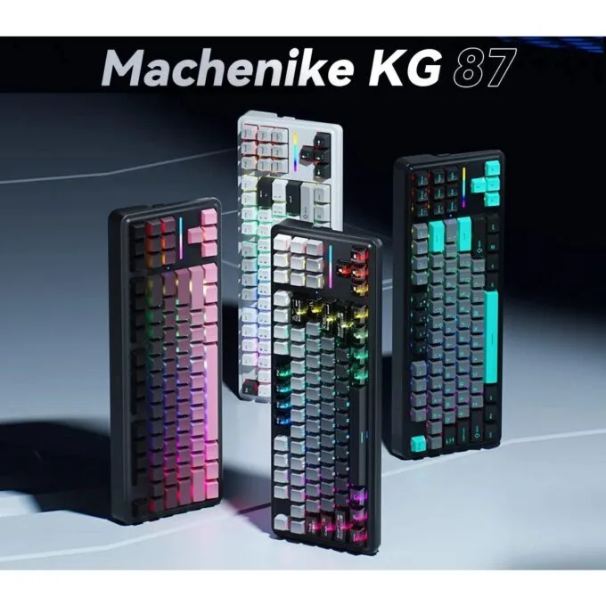 Machenike Wireless Gaming Keyboard ,Wired,Bluetooth,2.4G, Linear Silver Switches,4000 mAh battery, KG87 — image 7