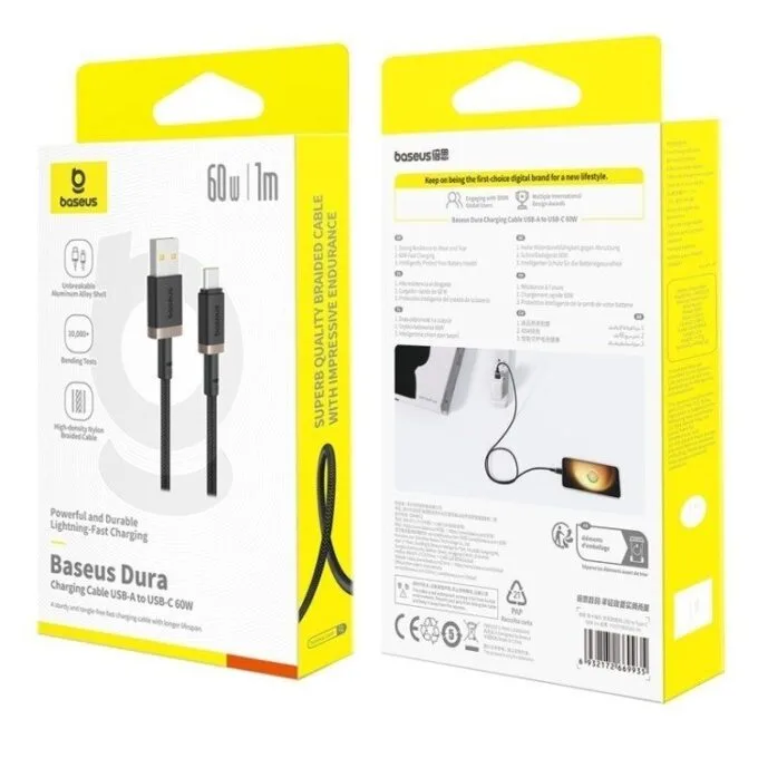 Baseus Cable USB-C to USB-C Dura Braided 1.0m 240W Black — image 7