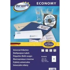 Universal labels Economy Europe100 by Avery Zweckform; A4, 100 ark./op., 105 x 74 mm, white