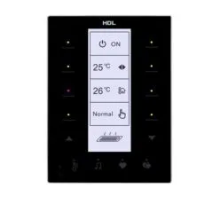 HDL DLP US Touch Panel 8 Buttons Black