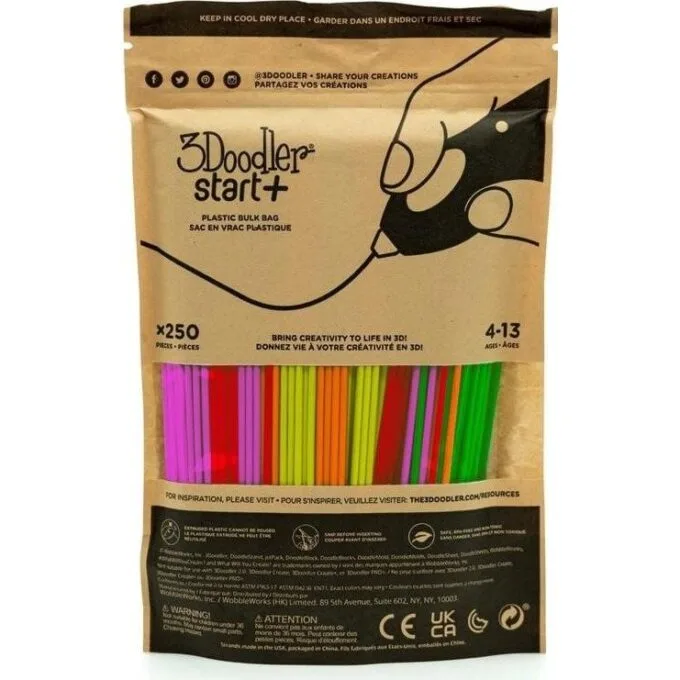 3Doodler Start Pillar Eko | 2.5mm | 250 pieces | 4 colors Neon Glow — image 2