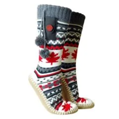 Glovia Warmed slippers with socks, 36-43, multicolored