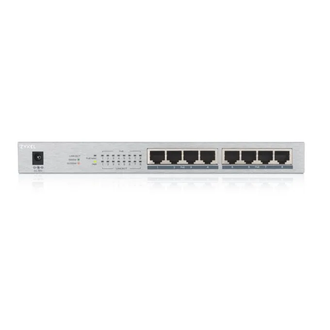 Zyxel Switch PoE Gigabit 8PoE 60W GS1008-HP UK Plug — image 2