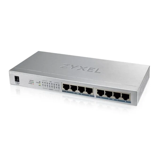 Zyxel Switch PoE Gigabit 8PoE 60W GS1008-HP UK Plug — image 1