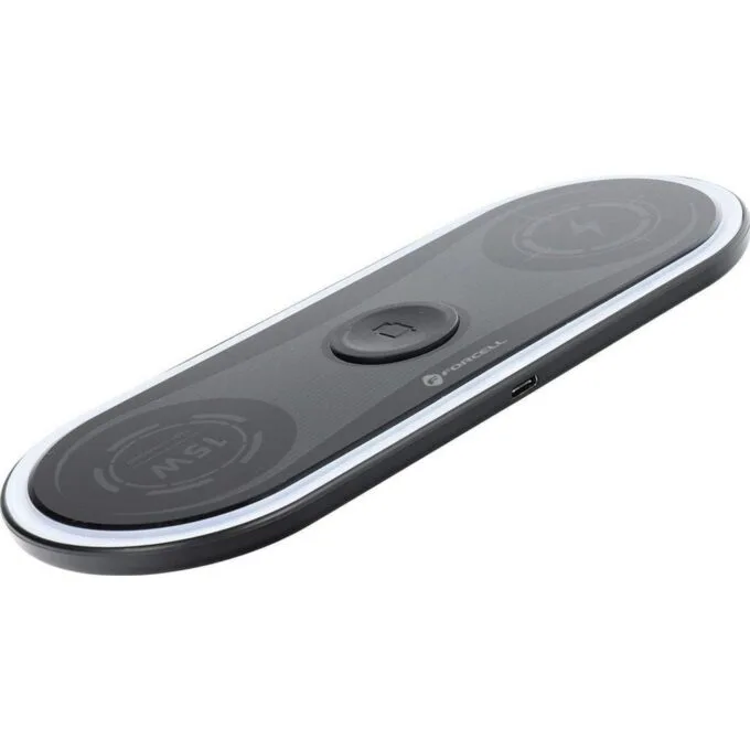 FORCELL F-ENERGY Ellipse 3in1 induction charger compatible with Apple Qi QC 15W black — image 2