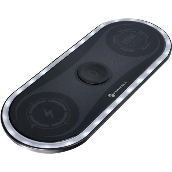 FORCELL F-ENERGY Ellipse 3in1 induction charger compatible with Apple Qi QC 15W black — image 3