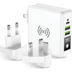 FORCELL F-ENERGY 4w1 15W ze złączami USB/USB typ C, power bankiem 8000mAh i ładowaniem bezprzewodowym