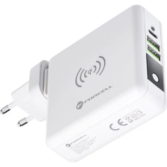 FORCELL F-ENERGY 4w1 15W ze złączami USB/USB typ C, power bankiem 8000mAh i ładowaniem bezprzewodowym — image 2