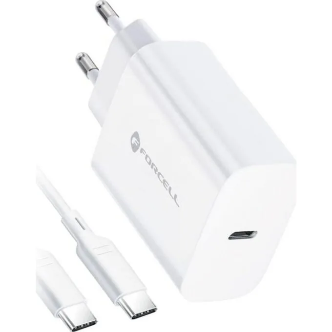 FORCELL F-ENERGY TFK-TC-25WPD Typ C + kabel Typ C do Typ C PD Q.C 3A 25W biała — image 2