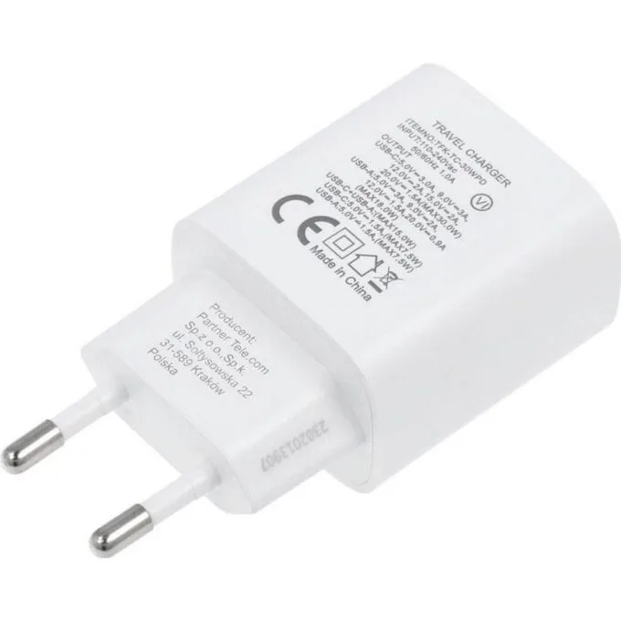 FORCELL F-ENERGY TFK-TC-30WPD Typ C + USB A PD QC4.0 3A 30W biała — image 5