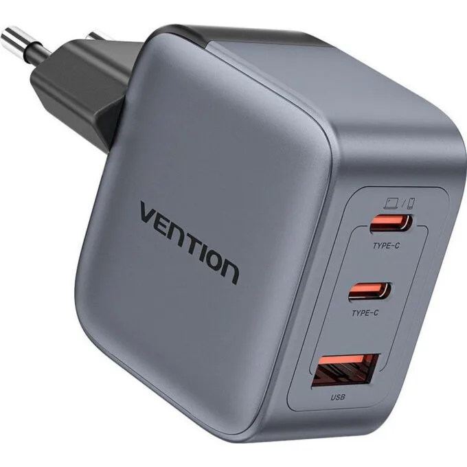 Vention 70W GaN PD 1x USB-A 2x USB-C szara — image 2
