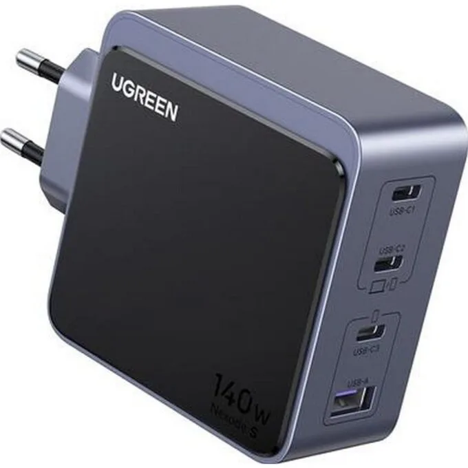 Ugreen Nexode S 140W, GaN, 3x USB-C + USB (szara) — image 2