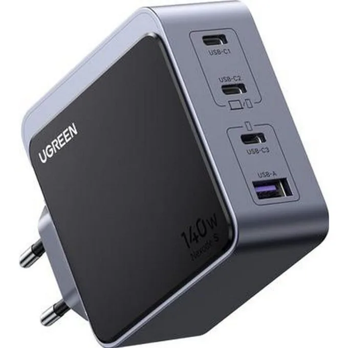 Ugreen Nexode S 140W, GaN, 3x USB-C + USB (szara) — image 3