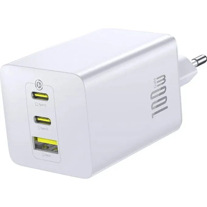 Baseus EnerFill FE11 2 x USB-C / USB-A 100W - biała — image 1