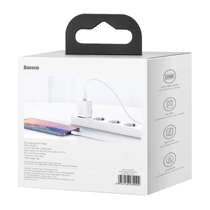 Baseus Super Si Quick Charger 1C 20W (white) — image 11