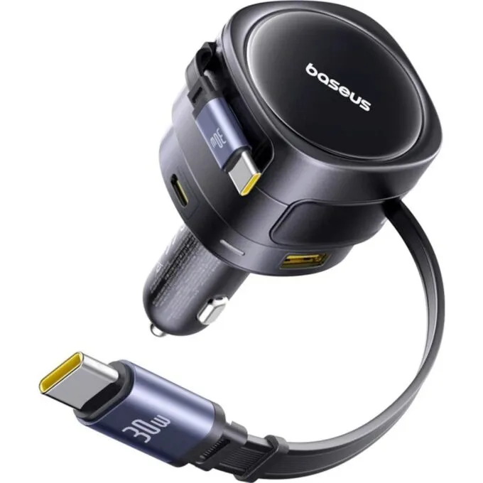Baseus Enjoyment Max 90W 2 x USB-C cable + USB-A + USB-C - black — image 3