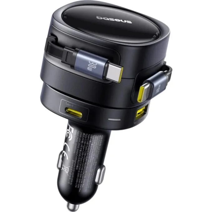 Baseus Enjoyment Max 90W 2 x USB-C cable + USB-A + USB-C - black — image 5