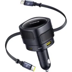 Baseus Enjoyment Max 90W 2x USB-C + kabel USB-C i Lightning – czarna
