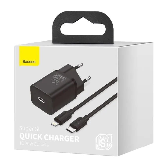 Baseus Super Si Quick Charger 1C 20W with USB-C cable for Lightning 1m (black) — image 10