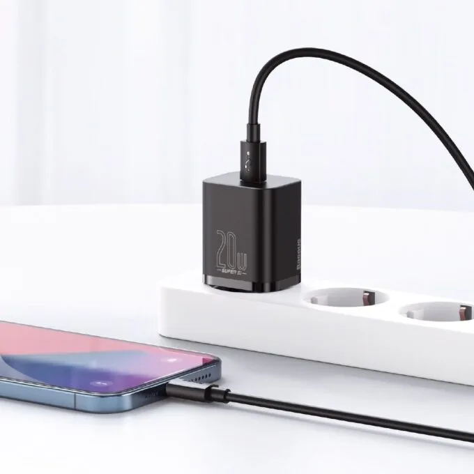 Baseus Super Si Quick Charger 1C 20W with USB-C cable for Lightning 1m (black) — image 12