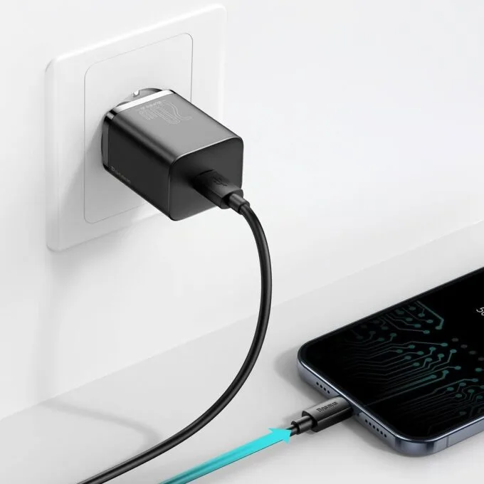 Baseus Super Si Quick Charger 1C 20W with USB-C cable for Lightning 1m (black) — image 8