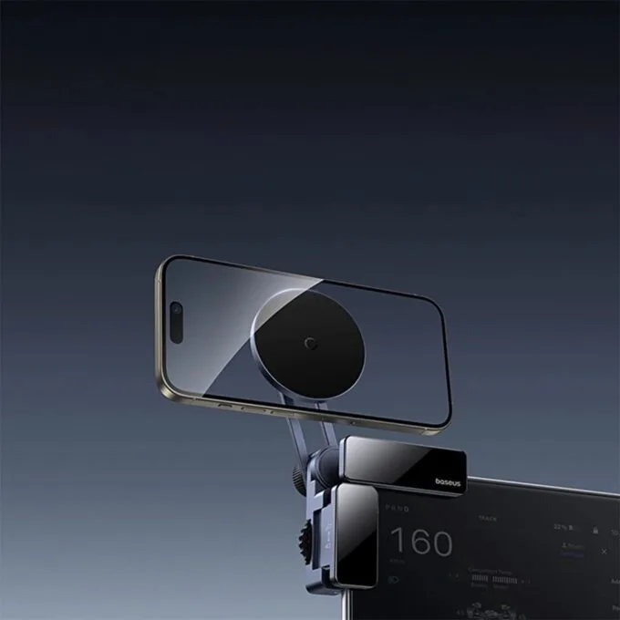 Baseus MaxView mounted on car display - grey — image 12