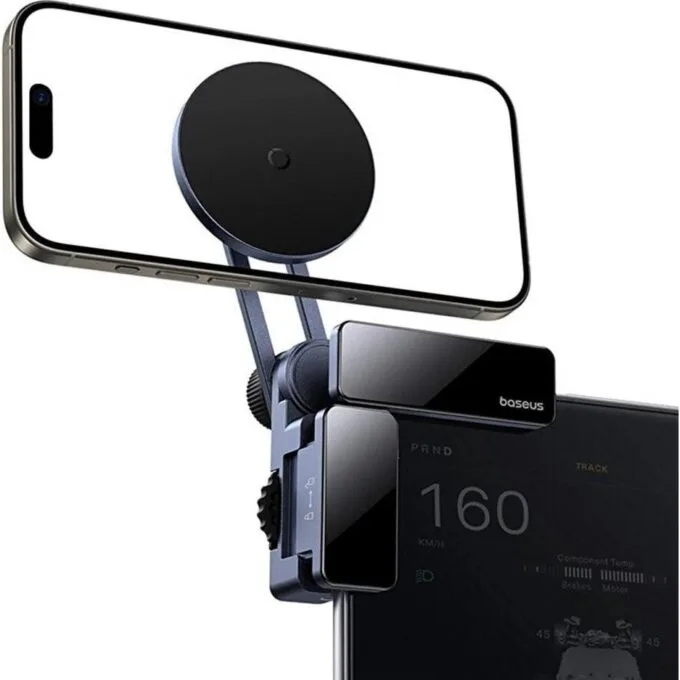 Baseus MaxView mounted on car display - grey — image 4