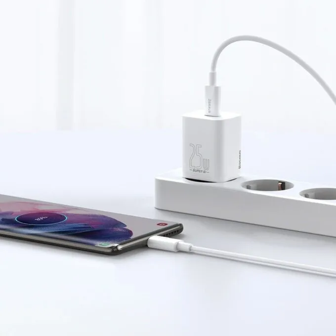 Baseus Super Si Quick Charger 1C 25W with USB-C cable for USB-C 1m (white) — image 9