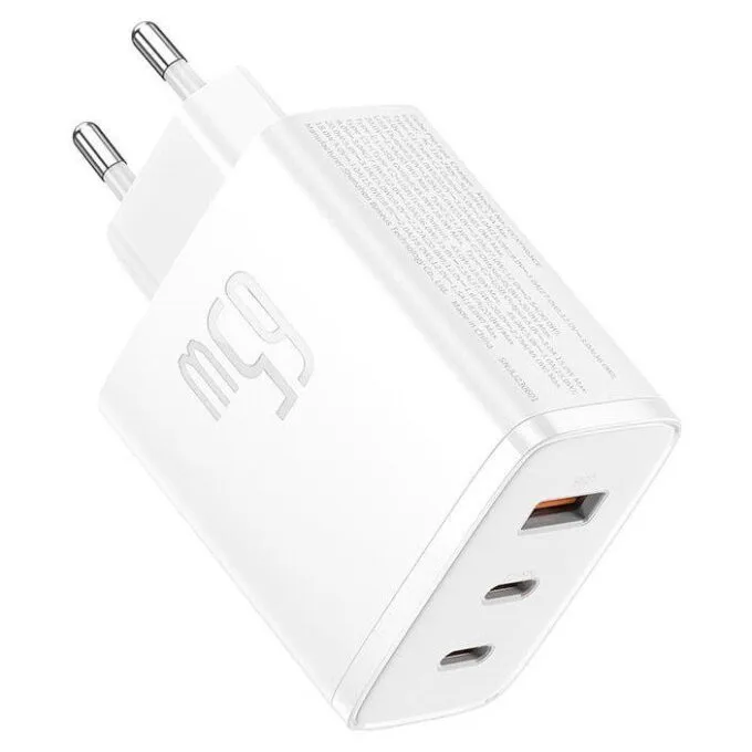 Baseus OS-Cube Pro 2xUSB-C + USB, 65W (white) — image 1