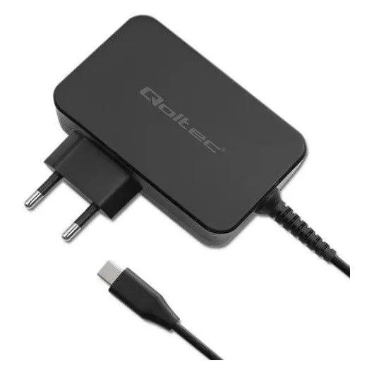 Qoltec GaN POWER PRO | 1xUSB-C | 90W | 5-20V | 3-4.5A | Czarna — image 2