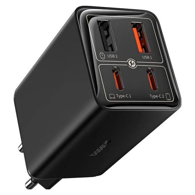 Baseus GaN6 Pro, 2xUSB-C + 2xUSB, 65W (black) — image 1