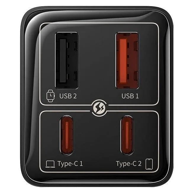 Baseus GaN6 Pro, 2xUSB-C + 2xUSB, 65W (black) — image 3