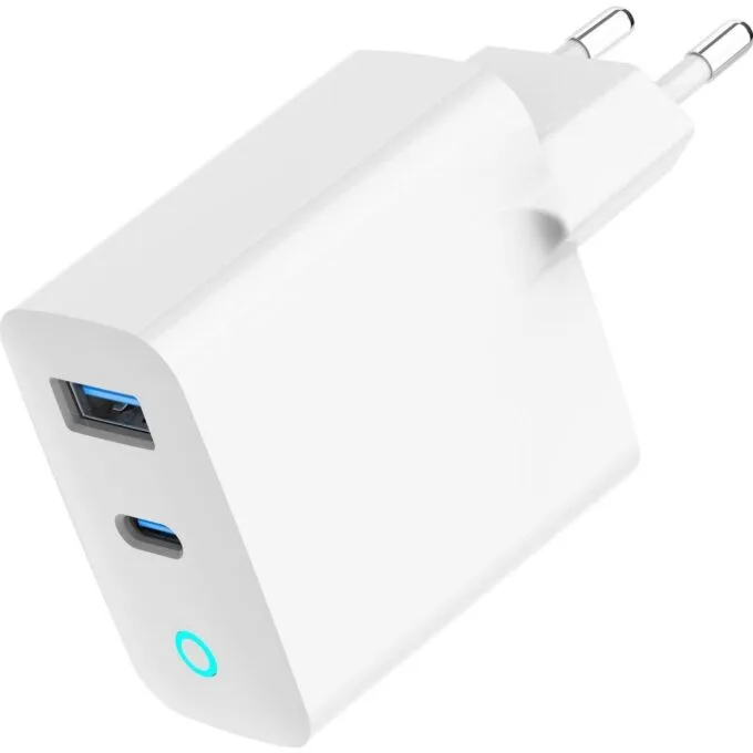Gembird GaN 2xUSB QC3.0 Type-C 30W LED white — image 3