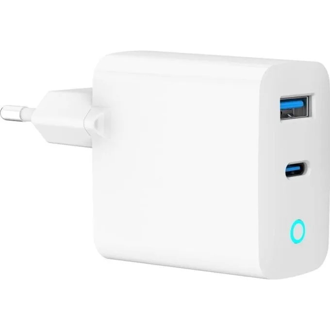 Gembird GaN 2xUSB QC3.0 Type-C 30W LED white — image 4