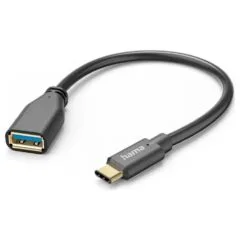 Hama OTG, USB 3.0 A, USB-C, 15CM, black