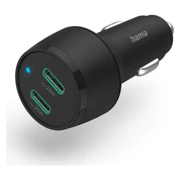 Rod PD/QC 45W (2x USB-C) black — image 1