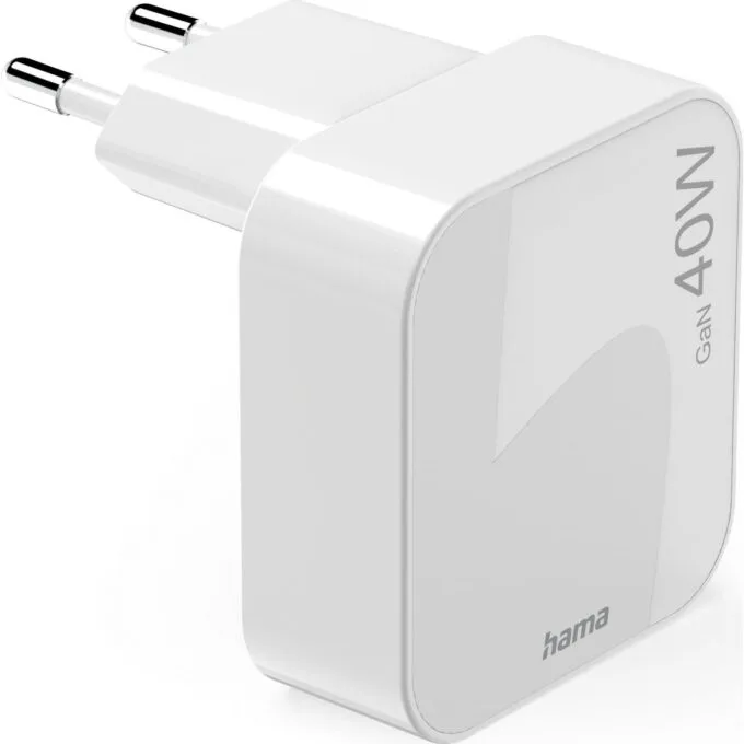 Hama 40W GaN 2x USB-C white folding — image 2