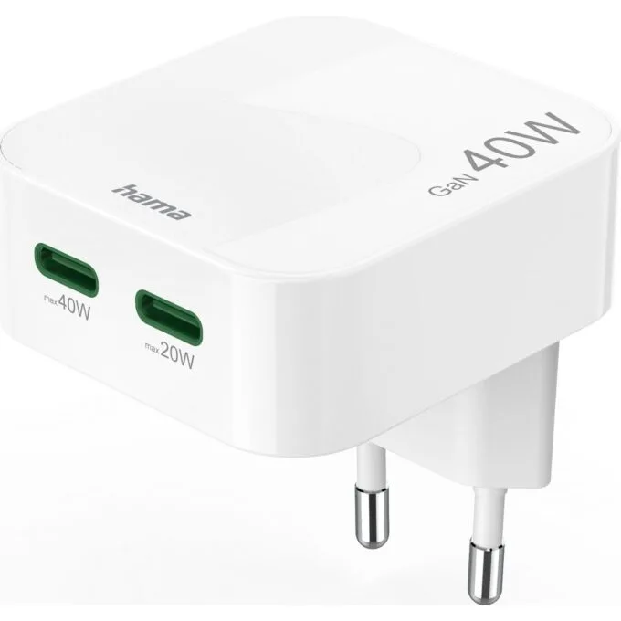 Hama 40W GaN 2x USB-C white folding — image 8