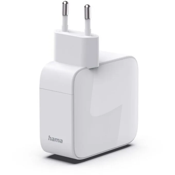 Hama GAN 30W PD/QC with rolled cable, 2x USB-C, white — image 5