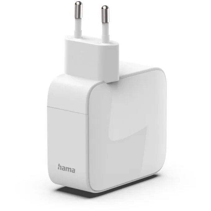 Hama GAN 65W PD/QC with rolled cable, 2x USB-C, white — image 5