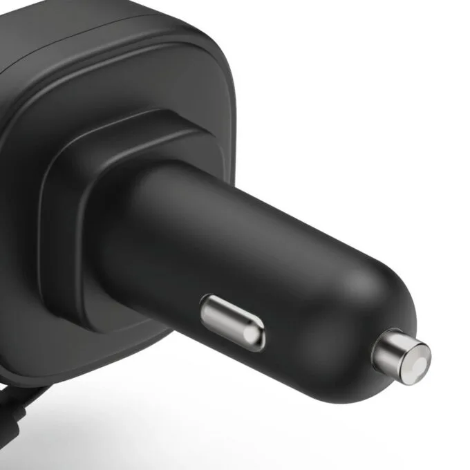 GAN car brake 30W PD/QC with cable rolled, 2x USB-C, black — image 6
