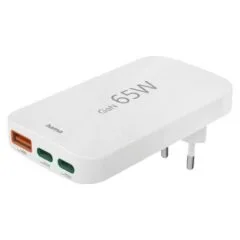 Hama 65W GAN, 2X USB-C, 1X USB-A, white